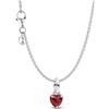 PANDORA Collana da donna con ciondolo a forma di cuore chakra rosso, argento 925, incantevole set regalo, simbolo d'amore, confezione multiprodotto 21531