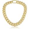 GoldChic Collana a maglia barbazzale da donna e uomo, collana cubana, spessa in oro, catena in alluminio, lunghezza 45/50/55 cm, larghezza 13/16/23 mm