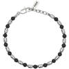 KIDULT - Bracciale Uomo - Bracciale Uomo Acciaio Con Cubetti Martellati E Pietra Lavica - 831164