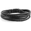Lucleon Trendhim - Bracciale da uomo in vera pelle con chiusura in acciaio inox lucido, design danese, accessorio elegante per tutti i giorni e le occasioni