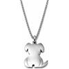 amorili Collana con Cane Personalizzabile con Nome - Pendente Cagnolino in Acciaio Inox - Gioiello Personalizzato per Amanti degli Animali - Idea Regalo Donna Uomo