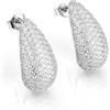 Chiara Feragni CHIARA FERRAGNI Orecchini Donna in Argento 925‰., Zirconi, Collezione SILVER COLLECTION, Goccia Pavé - J19AXD37