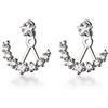 SLUYNZ Orecchini in argento Sterling 925 con zirconia cubica per donne adolescenti, giacca a stella, orecchini Huggie, Argento sterling