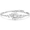 Swarovski Gema 5644681 - Bracciale in acciaio INOX con zirconi e cristalli di colore bianco, misura 16,5-20,5 cm, 16,5 cm, Acciaio inossidabile, Zirconia cubica