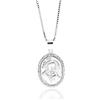 amorili collana san padre pio da pietralcina in argento 925 e zirconi cll2185
