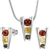 Copal Raffinato Set Di Gioielli In Argento Sterling Con Autentico Ambra Per Donne