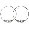 ENTREPLATA Coppia di anelli in argento 925 stile Bali - due orecchini creoli piercing unisex fatti a mano 1,5 x 25 mm - design etnico artigianale in argento sterling - modello 22