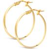 Amberta Orecchini a Cerchio in Oro Massiccio 9kt 14kt da Donna, Cerchietti Piccoli Sottili Lisci Classici, Cerchi in Oro 9 14 carati 10,15, 20, 25 mm Made in Italy: 14K 25 mm