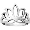 81stgeneration Anello in Argento Sterling con Petalo di Loto per Donna | Simbolo della Geometria Sacra Indù | Anello Traforato con Fiore in Argento 925 | Dono Spirituale Ispirato alla Natura