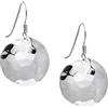 Silverly Orecchini a Disco Martellato in Argento 925 | Orecchini Pendenti a Forma di Moneta Rotonda Testurizzata in Argento Sterling con Ganci | Gioielli Contemporanei per Donna