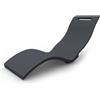 Lettino Chaise Longue da Esterno Giardino Seduta a Terra Arkema Serendipity Grigio Antracite