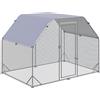 Recinto per Galline 280x190x195 cm con Copertura in Acciaio