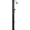 Doccia Solare 18x14x215 cm Capacità 35L Protezione Antigelo 2 Soffioni Rubinetto per Piedi in Plastica e ABS Nero
