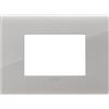 Vimar 19953.03 Placca Arké fit 3 moduli, metallo, argento