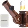 NQ Supporto per asta portabandiera regolabile, staffa per asta portabandiera per esterni in alluminio resistente, staffa di montaggio multi-posizione, antiruggine, con hardware, diametro interno 2,5