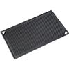 Denmay Piastra in ghisa 42 x 24 cm, antiaderente reversibile griglia per barbecue a gas, piastra in ghisa per fornelli a gas, forno, barbecue all'aperto o falò, 1 pezzo