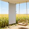 UISEBRT Tenda da sole verticale con manovella senza foratura, 100 x 310 cm, tenda da sole verticale, allungabile e oscurante e impermeabile, tenda parasole, protezione dal vento, grigio chiaro
