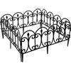 YISSALE 5 recinzioni da giardino, 58 x 23 cm, colore nero, in plastica, bella recinzione decorativa per orti, giardini, fattorie