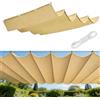 HOKXUAN Copertura Retrattile per Gazebo Pergola 4 x 5.5 m Protezione Solare Respirante Impermeabile Antivento Robusto Tenda a Vela Giardino per Giardino Esterno, Giallo sabbia