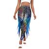 ORANDESIGNE Donna Leggings Sirena a Vita Alta Stampa Scaglie di Pesce Leggins Collant con Pinne di Pesce Sportivi Pantaloni Elasticizzati Yoga Push Up Jogging Costume di Carnevale A Marina XS