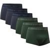 DANISH ENDURANCE Boxer Uomo Cotone Vita Bassa, Senza Etichetta, 6 Paia | Boxer vita bassa in cotone traspirante, senza etichetta, cuciture piatte per uso quotidiano