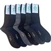 Lucchetti Socks Milano 6 PAIA calze da uomo SANITARIE filo di scozia 100% cotone rimagliate Made in Italy (IT, Numero, 47, 50, Regular, Regular, Assortiti Scuri)