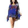 Max Hsuan Womens Ladies Baggy Oversize Plus Size Batwing Tunic Top Blouse Floral Chiffon Kaftan