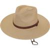 Wildarms Cappello Panama Estivo Unisex, Cappello di paglia a tesa larga UPF 50 Pieghevole e Traspirante per Donna e Uomo, Marrone Nastro Pelle, 59