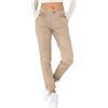 Nina Carter J250 - Pantaloni chino da donna, a vita media, comodi, slim fit, in tessuto stretch di cotone - Pantalone elegante per il tempo libero e la vita quotidiana, M szczupły