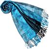 Lorenzo Cana Pashmina - Sciarpa in tessuto jacquard, 100% seta, motivo Paisley, in seta pashmina, multicolore, 70 x 190 cm
