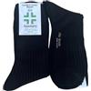 Lucchetti Socks Milano 6 PAIA calze da uomo SANITARIE filo di scozia 100% cotone rimagliate Made in Italy (IT, Numero, 39, 42, Regular, Regular, Blu)