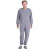 FERRUCCI COMFORT Pigiama Tutone Sanitario Calore Manica Lunga 1 Cerniera/Zip Dietro Schiena Invernale Tessuto Pesante (Azzurro/Blu, L)
