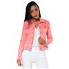 Nina Carter J212 - Giacca da donna in jeans slim-fit - Giacca colorata per le mezze stagioni con colletto Kent e tasche - Giacca primaverile ed estiva in tessuto elasticizzato, M