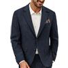 PJ PAUL JONES Giacca da uomo Vintage in misto lana Tweed Blazer Regular Fit, Blu mare, S