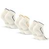 DANISH ENDURANCE Fantasmini Uomo Donna Cotone, Calzini in Cotone Biologico, Estivi, 3 o 6 Paia, Multi-colore (1x Bianco/Verde Scuro, 1x Bianco/Blu Marino, 1x Bianco/Giallo) 3-pack, 35-38