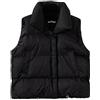ORANDESIGNE Gilet Imbottito Donna Gilet Corto Trapuntato Smanicato Giubbotto Giubbino Giacchetto Piumino Cappotto Zipper Imbottiti Puffer Giacca Senza Maniche Caldo Inverno A Nero XS