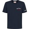 Saint Barth Mc2 Uomo T-Shirt Manica Corta PRL0002-Gin Tonic Summer EMB Cotone Blu Scuro L