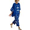 Gienslru Completo Donna Estivo Tuta Completa Elegante Casual Set 2 Pezzi Pantaloni Larghi e Top Oversize Boho Tute Kaftano Sportive Primavera Cotone Leggero Outfit Mare Vacanza Cerimonia Co-ord