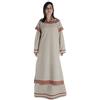 HEMAD Linde Abito medievale, vestito, bicolori, 100% cotone - Beige-Marrone XXL/XXXL