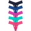 Victoria's Secret Mutandine perizoma Lacie da donna, confezione di biancheria intima, Strass per festival, Small