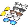 Embryform 5-Pack Occhiali da Sole Polarizzati Clip-on+1 Frame,Occhiali da Sole Clip On Polarizzati Magnetici Telaio in Plastica per Guida Notturna