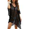 MLPKOI Copricostume da Bagno Estivo da Donna, Costume da Bagno Bikini all'Uncinetto Copricostume Trasparente Sheer Copri Mini Abito da Spiaggia per Spiaggia Piscina Estate