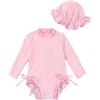 WYTbaby Uv Vestiti Bambino Ragazza Un Pezzo Manica Lunga Costume Da Bagno Hawaii Volant Uv Costumi Da Bagno Ragazza 0-24 Mesi