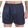 LEPTON Boxer da Uomo in Seta di gelso da 100% 19 mm, Blu Navy, S