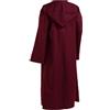 kinstell Uniforme con Cappuccio Robe Cavaliere Abiti Tunica Nera Uniforme Completo Halloween Darth Con Cappuccio Accappatoio Mantello Cosplay Costume