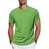 TARAINYA T‑Shirt Uomo Maniche Corte Cotone Collo Tondo Verde Chiaro L
