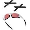 Acefrog 2 paia di gommini di ricambio in morbido silicone per Oakley Jawbone/Split Jacket/giacca dritta/occhiali da sole a vento, perfettamente aderenti, colore nero