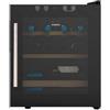 INFINITON ELECTRONICS INFINITON - Enoteca WFL-15C, 15 bottiglie, luce LED all'interno, sistema di raffreddamento No Frost, finitura esterna Crystal BLACK, maniglia esterna in acciaio inox, G