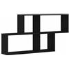 Generico Scaffale da Parete con Lo scaffale Rovere Nero 76 x 15 x 53 cm,Mobili,Scaffalature,Scaffali e mensole per pareti,Nero,8.35 kg,862648