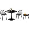 DazzlerE Tavolo da pranzo rotondo con sedie, tavolo bistrot con 2 sedie